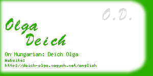 olga deich business card